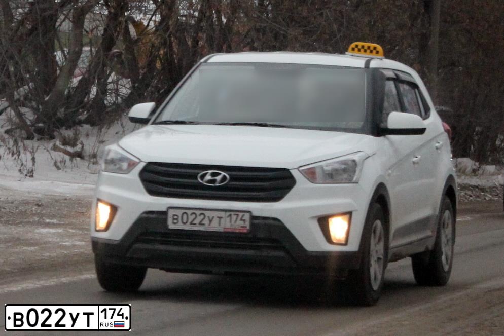 Фото автомобиля HYUNDAI CRETA, 2020 — госномер В022УТ174. Цвет: Белый