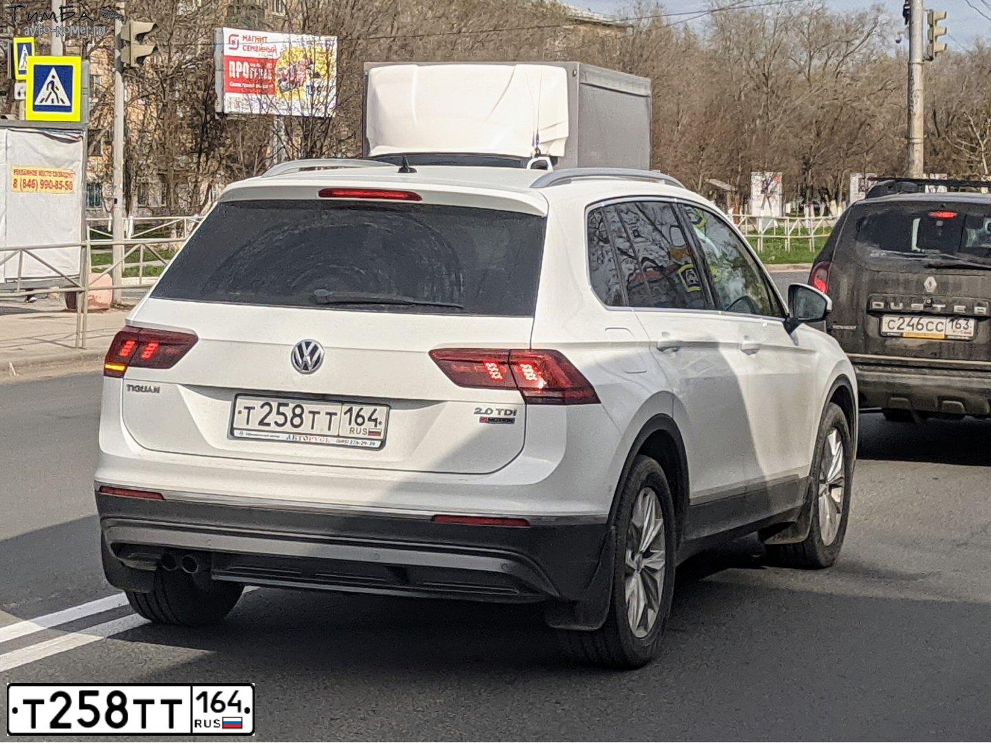Фото автомобиля VOLKSWAGEN TIGUAN, 2017 — госномер К700ВМ156. Цвет: Белый