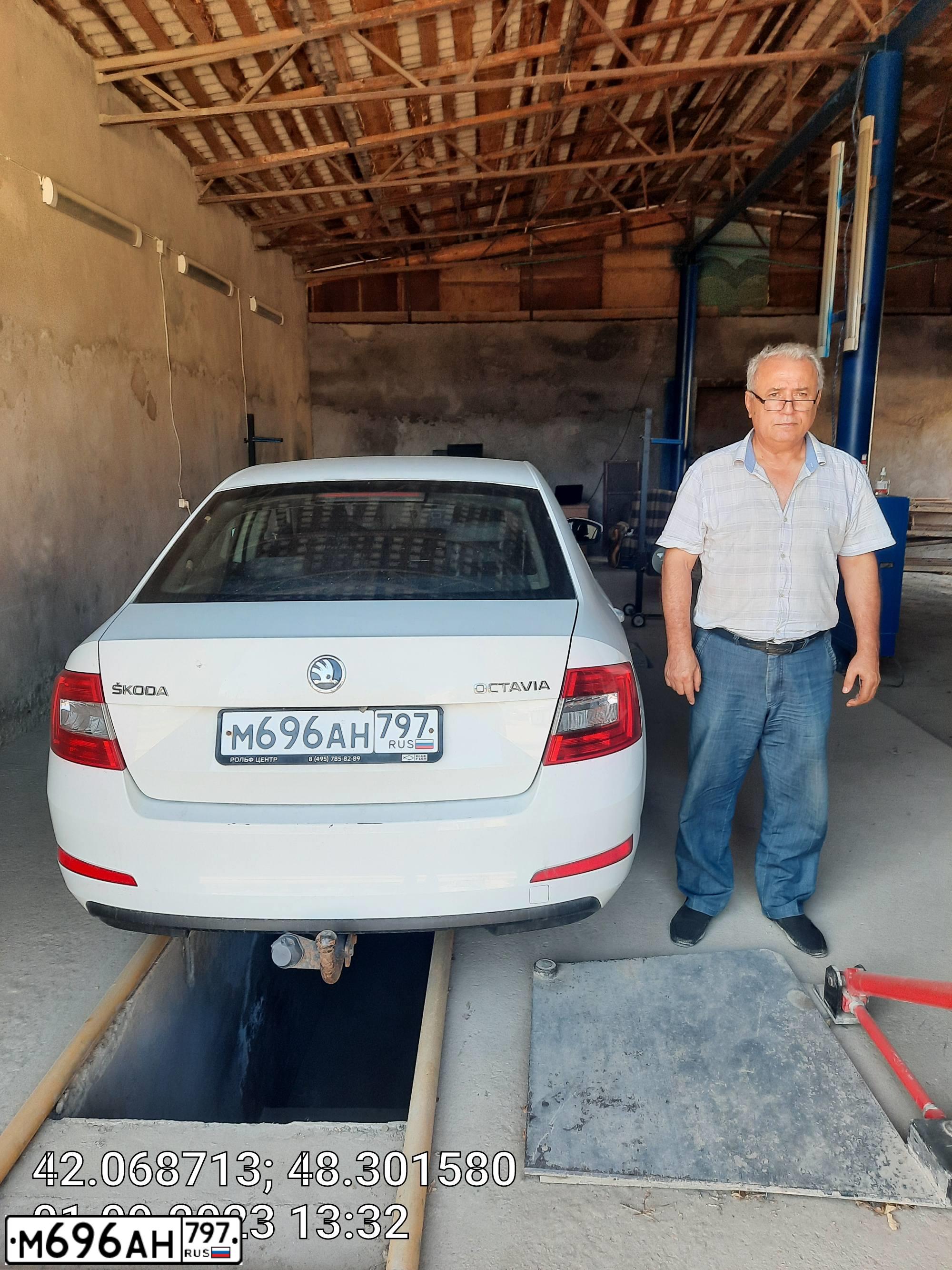 Фото автомобиля SKODA OCTAVIA, 2016 — госномер С583УК05. Цвет: Белый