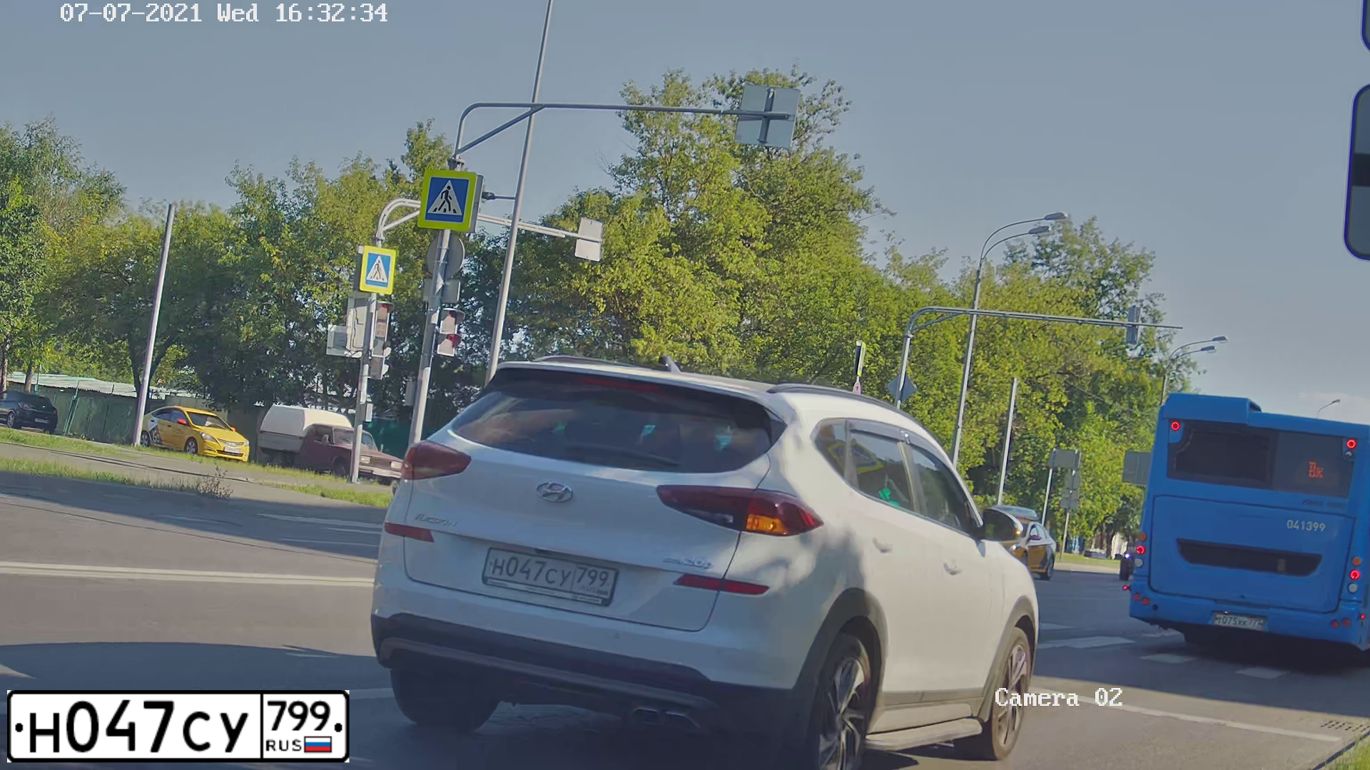 Фото автомобиля HYUNDAI TUCSON, 2019 — госномер Н047СУ799. Цвет: БЕЛЫЙ