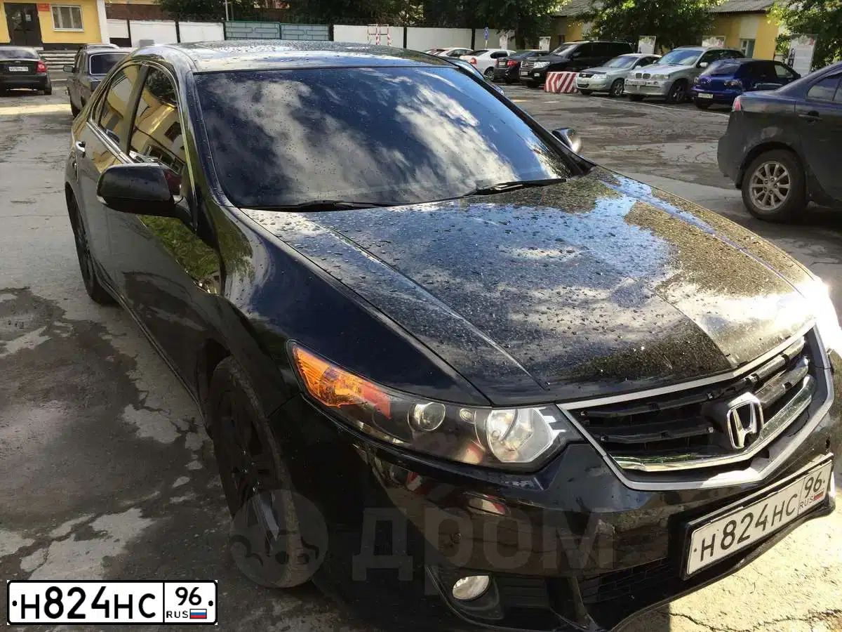 Фото автомобиля HONDA ACCORD, 2008 — госномер В654НН196. Цвет: ЧЕРНЫЙ