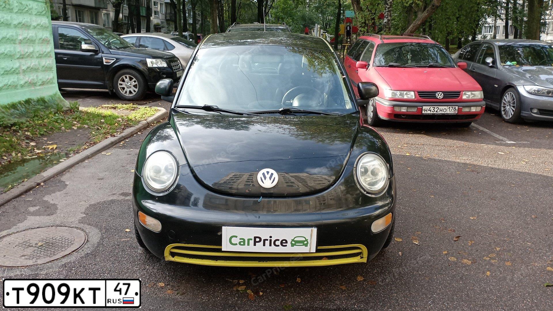 Фото автомобиля ФОЛЬКСВАГЕН NEW BEETLE, 1999 — госномер Т592ТМ198. Цвет: ЧЕРНЫЙ