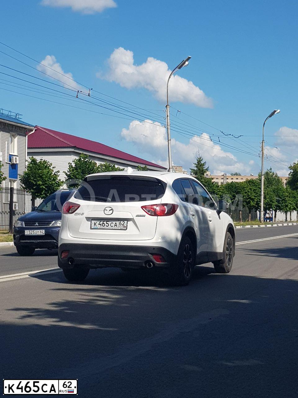 Фото автомобиля MAZDA CX-5, 2014 — госномер К465СА62. Цвет: БЕЛЫЙ ПЕРЛАМУТР