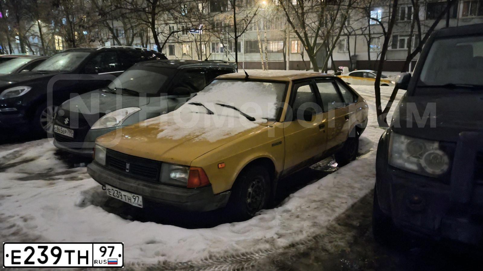 Фото автомобиля AZLK MOSKWITSCH 2141, 1988 — госномер Е239ТН97. Цвет: КОРИЧНЕВЫЙ