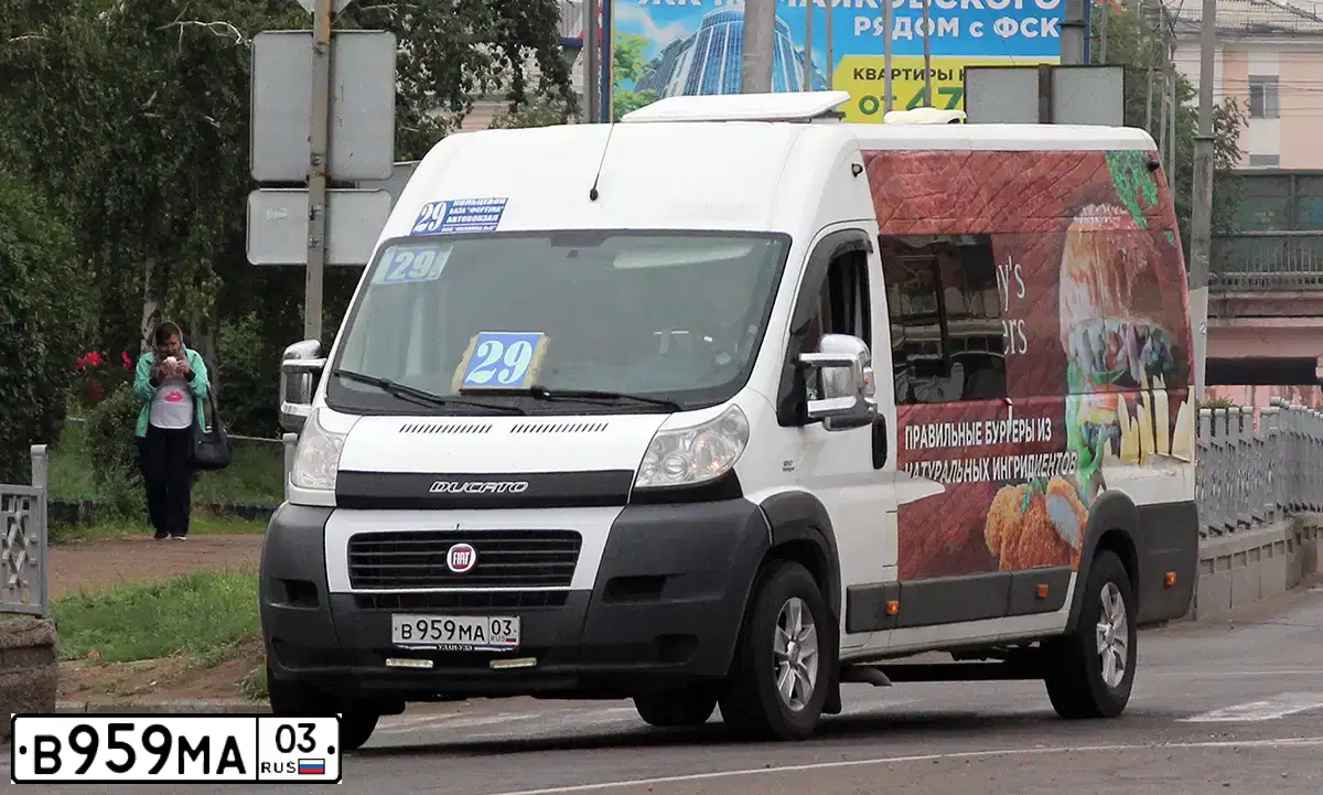 Фото автомобиля FIAT DUCATO, 2014 — госномер В959МА03. Цвет: Белый
