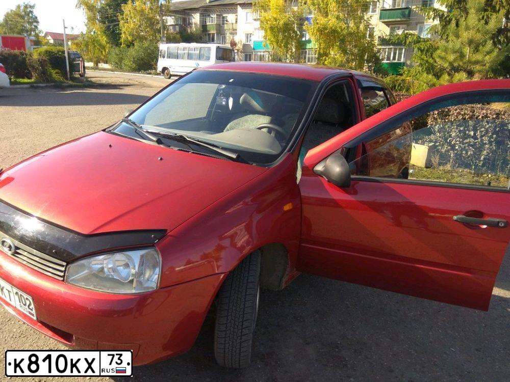 Фото автомобиля LADA 1118 KALINA, 2006 — госномер К810КХ73. Цвет: СЕРЕБРИСТО-КРАСНЫЙ
