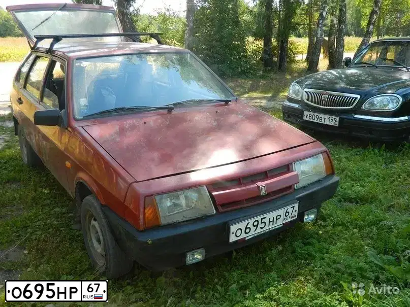 Фото автомобиля LADA 2109 SAMARA, 1990 — госномер А366РО32. Цвет: КРАСНЫЙ