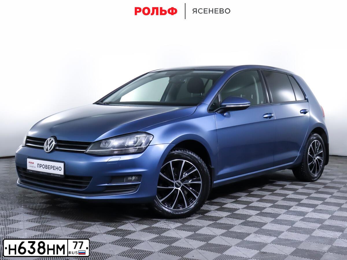 Фото автомобиля VOLKSWAGEN GOLF, 2012 — госномер Х736АЕ977. Цвет: СИНИЙ