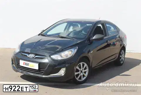 Фото автомобиля HYUNDAI SOLARIS, 2014 — госномер Н922ЕТ152. Цвет: ЧЕРНЫЙ