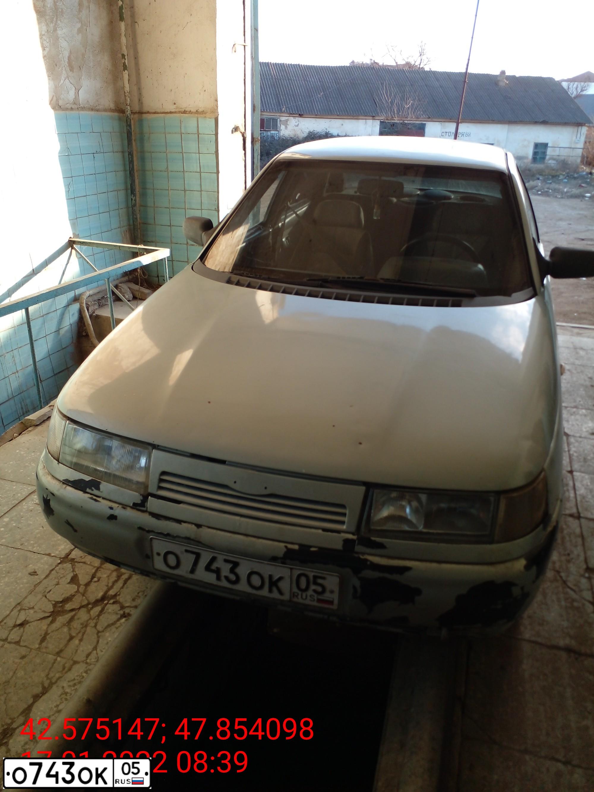 Фото автомобиля LADA 2110 LADA, 2001 — госномер О743ОК05. Цвет: СЕРЕБРИСТЫЙ