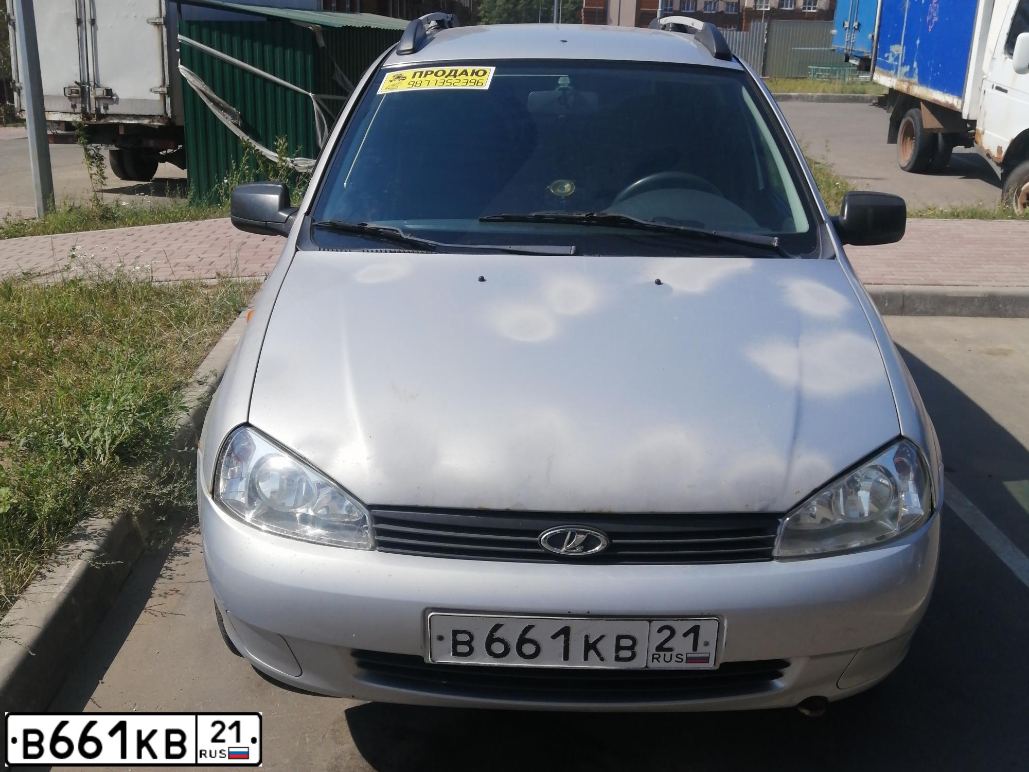 Фото автомобиля LADA KALINA, 2011 — госномер М770ХТ21. Цвет: Серебристый
