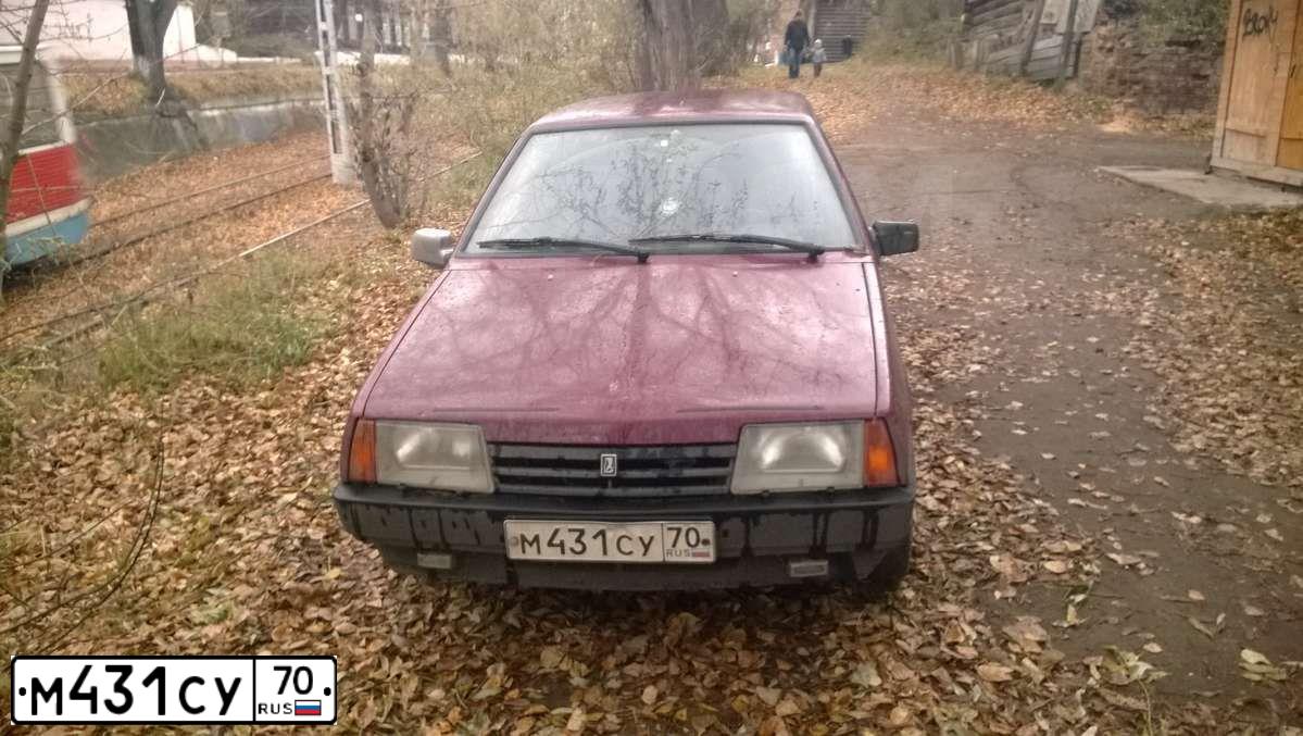 Фото автомобиля LADA 2109 SAMARA, 2000 — госномер М431СУ70. Цвет: ТЕМНО-КРАСНЫЙ