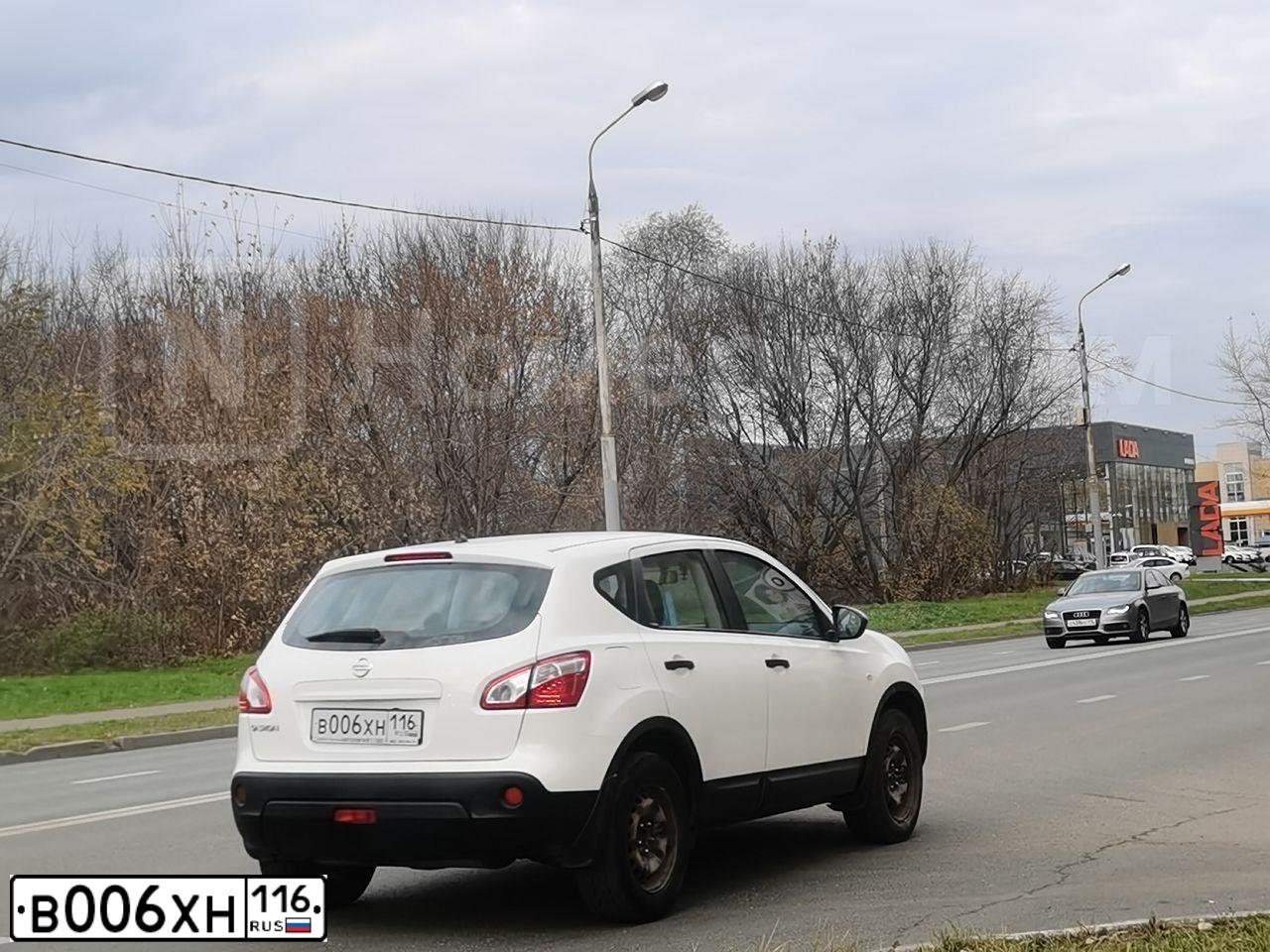 Фото автомобиля NISSAN QASHQAI, 2013 — госномер М191УР73. Цвет: Белый