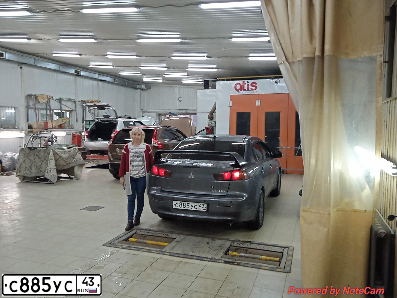 Фото автомобиля MITSUBISHI LANCER, 2008 — госномер С885УС43. Цвет: СЕРЫЙ