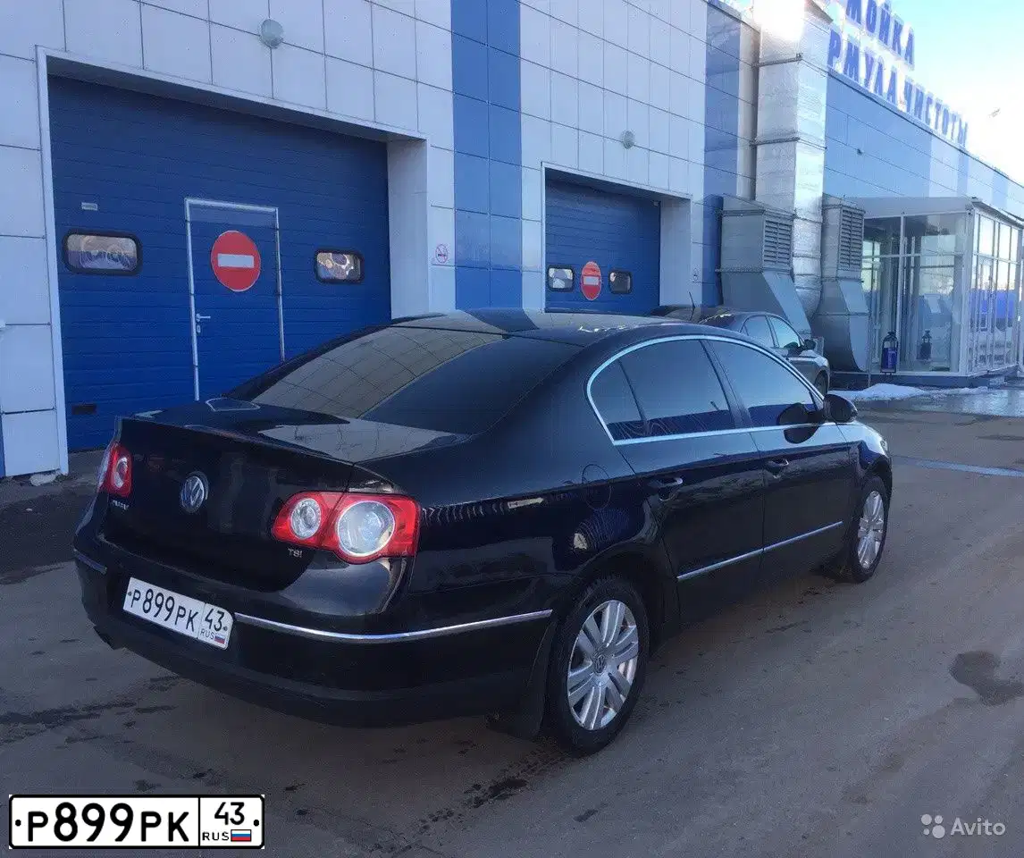 Фото автомобиля VOLKSWAGEN PASSAT, 2008 — госномер Р899РК43. Цвет: ЧЕРНЫЙ