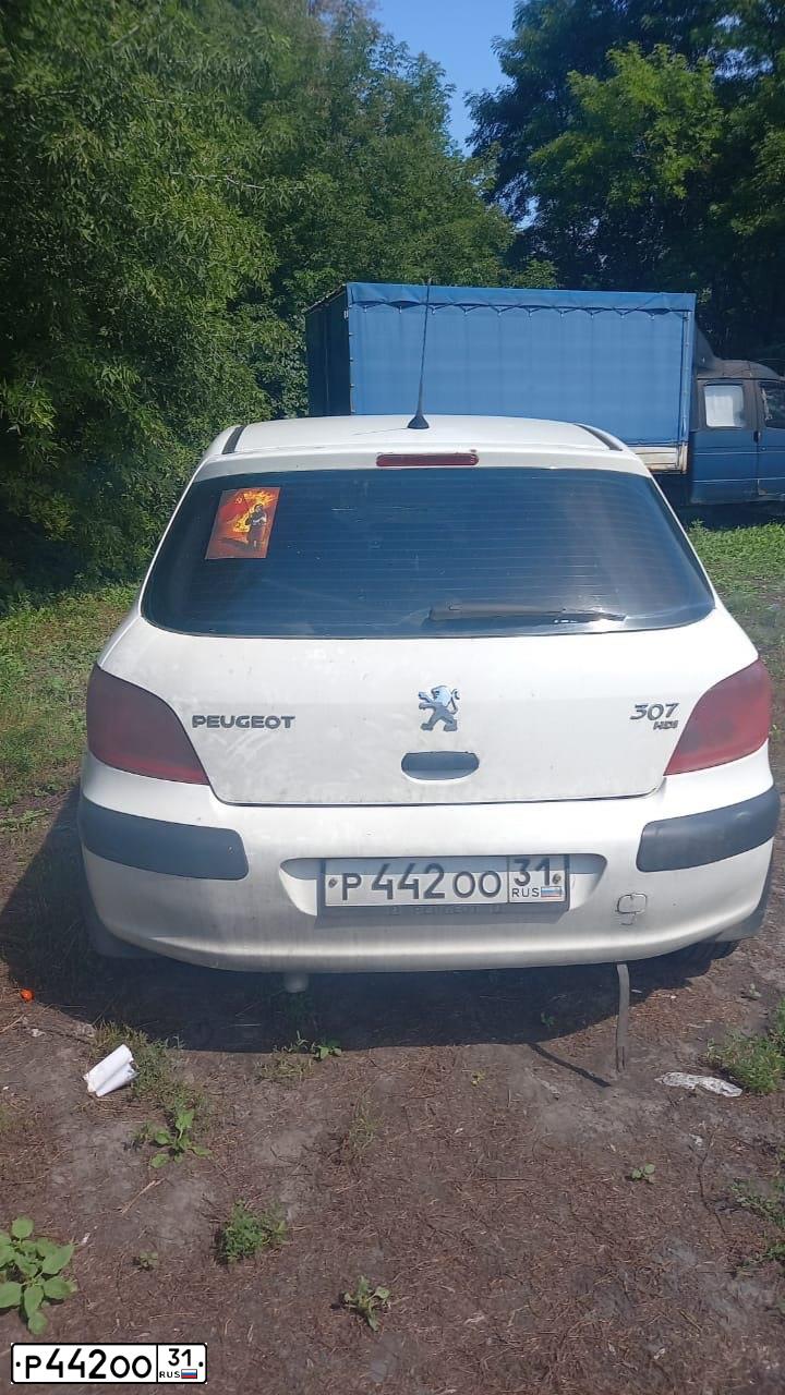Фото автомобиля PEUGEOT 307, 2005 — госномер К014ТО134. Цвет: Белый