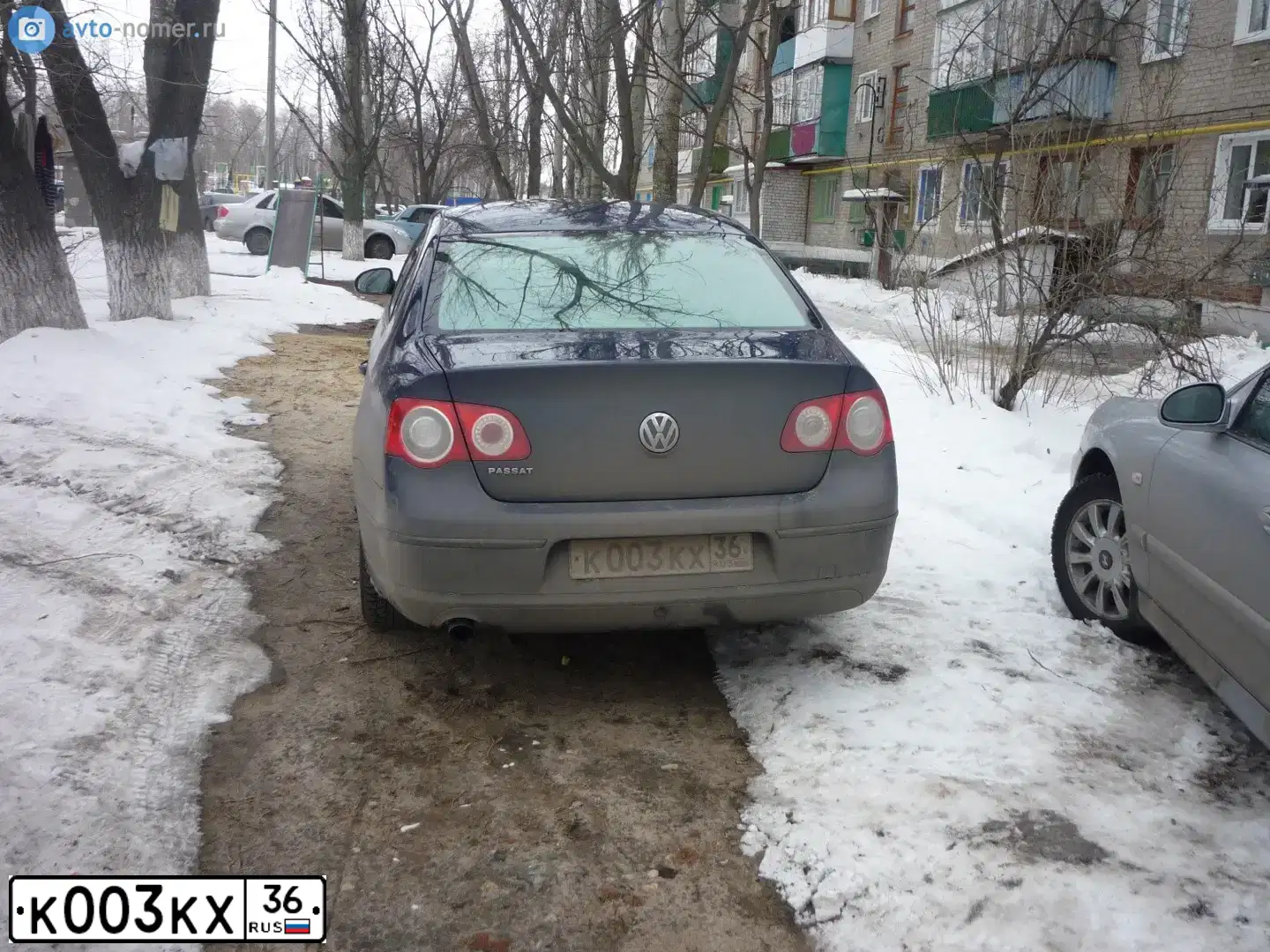 Фото автомобиля VOLKSWAGEN PASSAT, 2014 — госномер К003КХ36. Цвет: ЧЕРНЫЙ