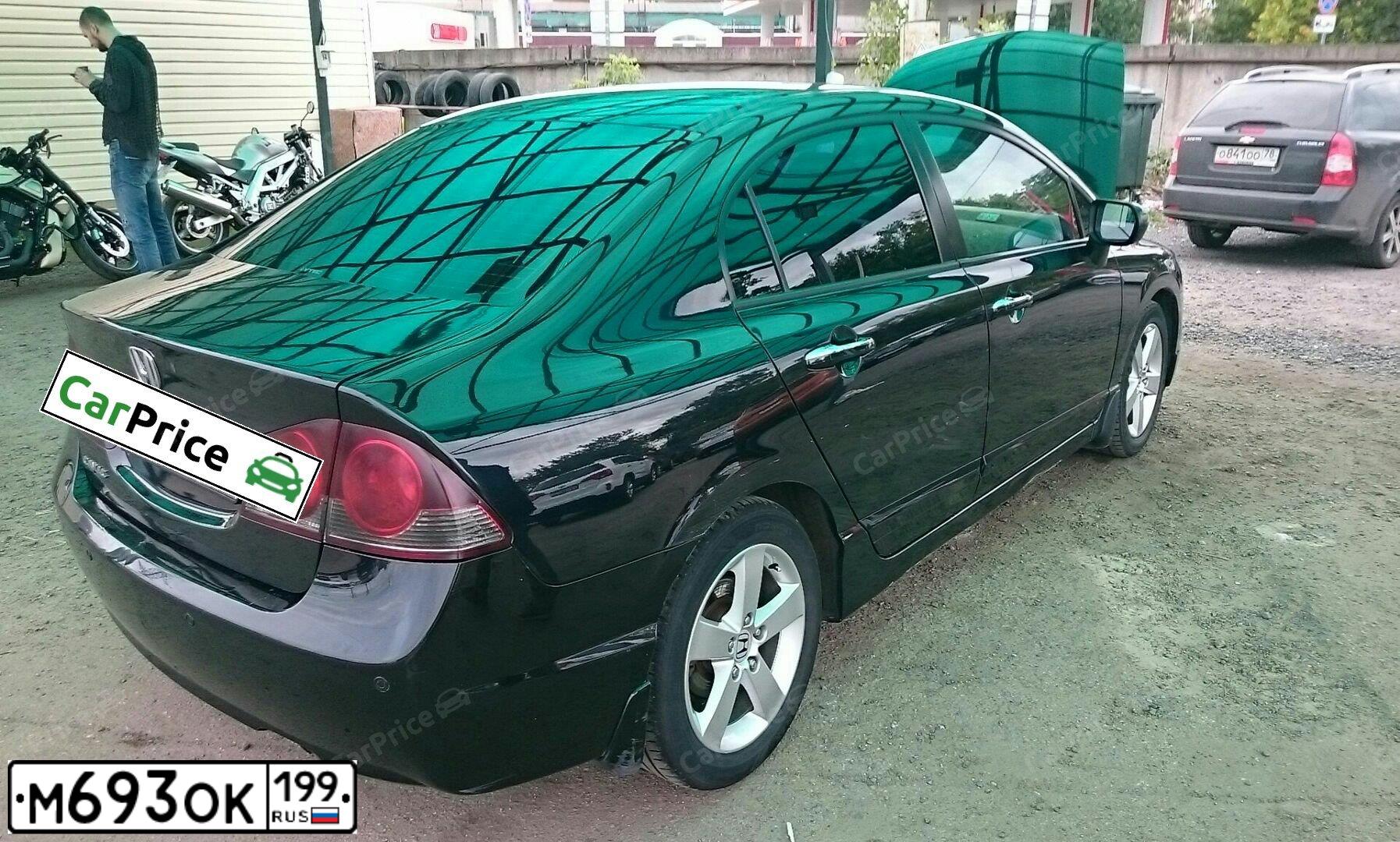 Фото автомобиля HONDA CIVIC, 2008 — госномер М693ОК199. Цвет: ЧЕРНЫЙ