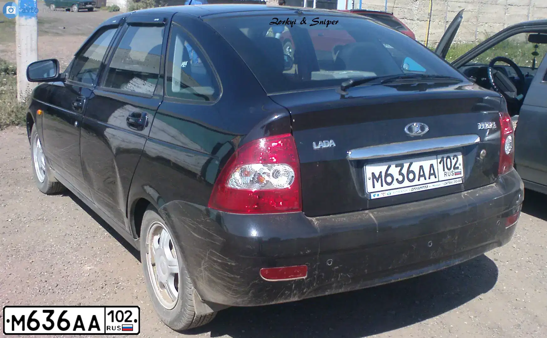 Фото автомобиля LADA 2172 PRIORA, 2010 — госномер М636АА102. Цвет: СИНЕ-ЧЕРНЫЙ