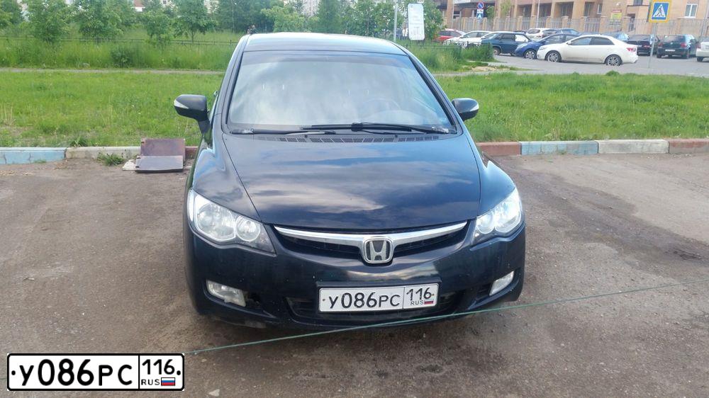 Фото автомобиля HONDA CIVIC, 2008 — госномер Х795КТ799. Цвет: ЧЕРНЫЙ