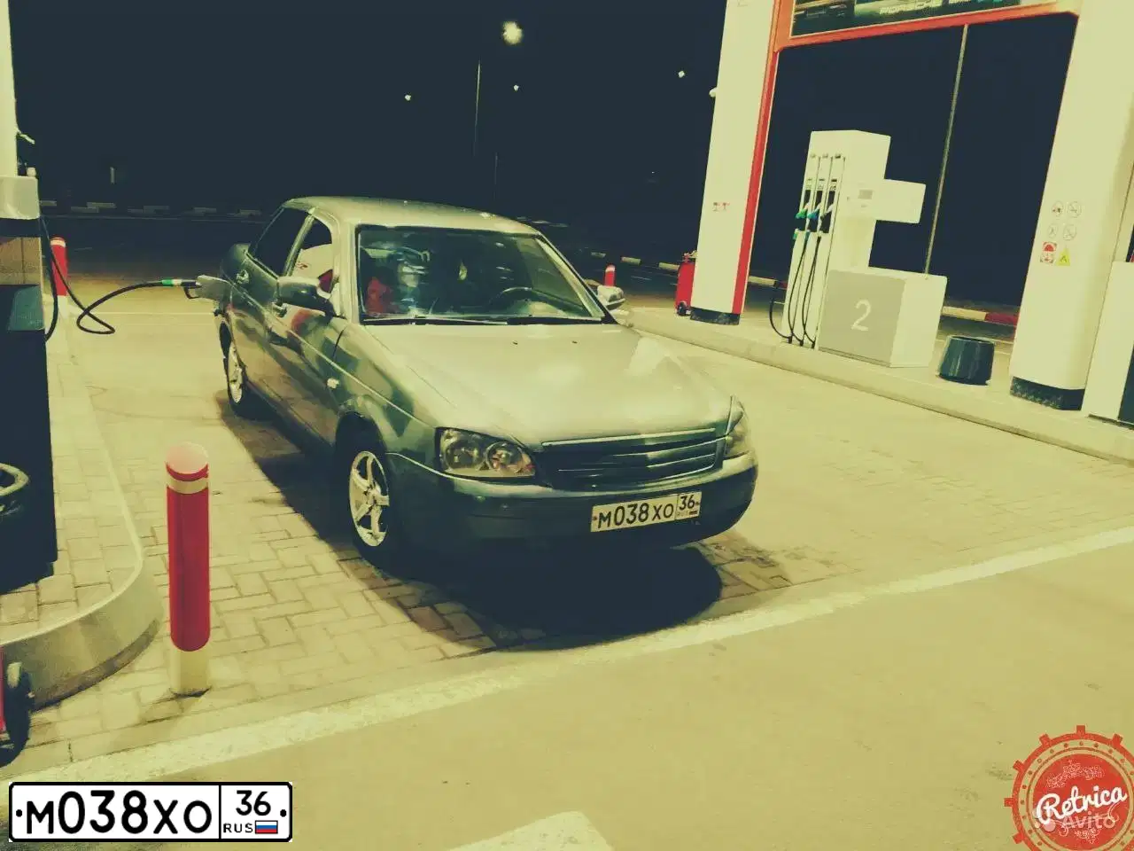 Фото автомобиля LADA 2170 PRIORA, 2008 — госномер В928НМ761. Цвет: СЕРО-ЗЕЛЕНЫЙ