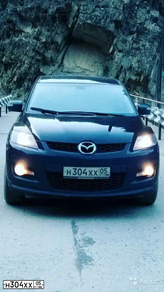 Фото автомобиля MAZDA CX-7, 2007 — госномер Р325РХ190. Цвет: ЧЕРНЫЙ