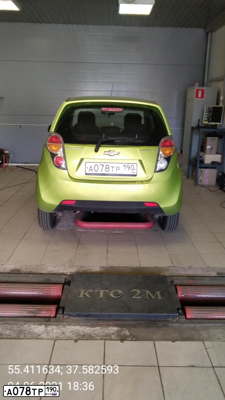Фото автомобиля CHEVROLET SPARK, 2012 — госномер А078ТР190. Цвет: ЗЕЛЕНЫЙ СВЕТЛЫЙ