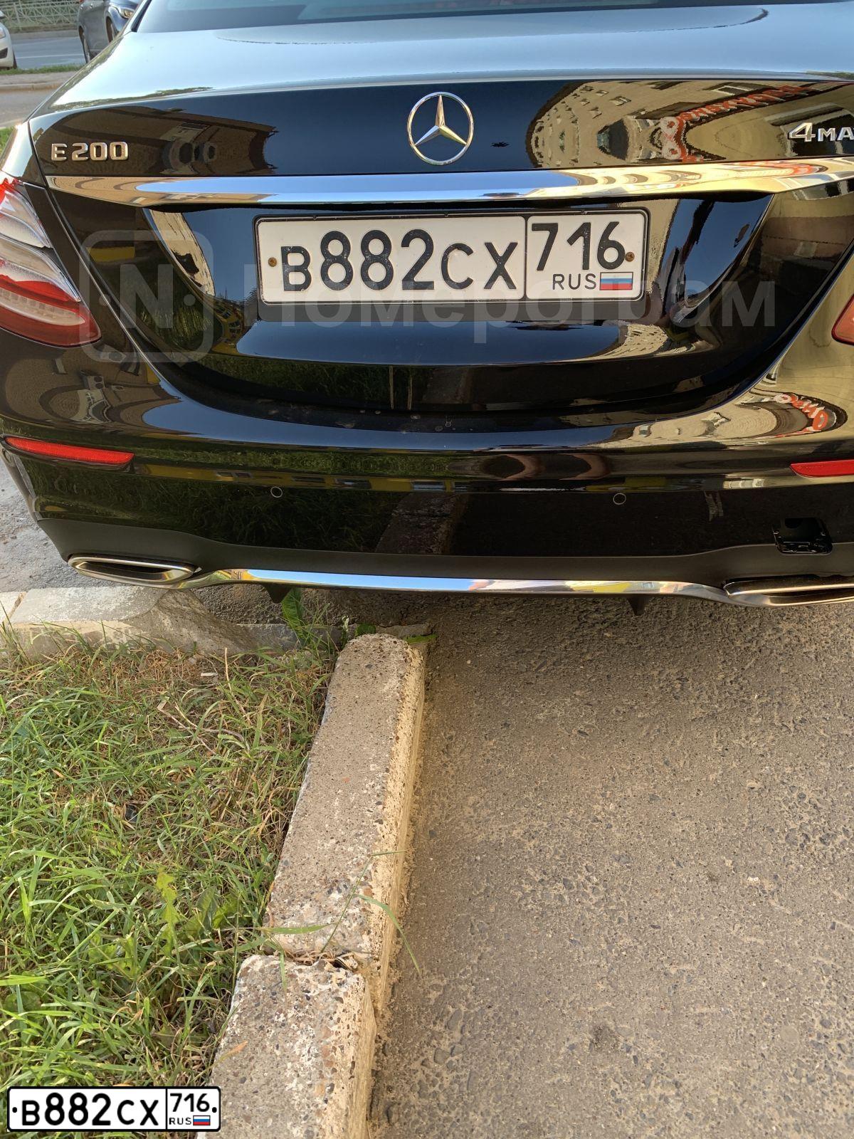 Фото автомобиля MERCEDES-BENZ E200, 2019 — госномер О519ОК716. Цвет: ЧЕРНЫЙ