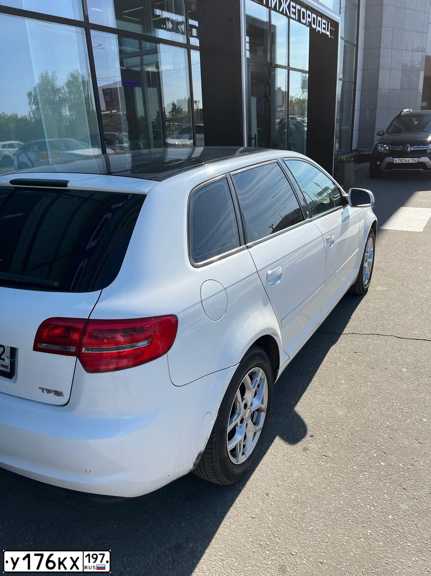 Фото автомобиля AUDI A3, 2011 — госномер Т263УК152. Цвет: Белый