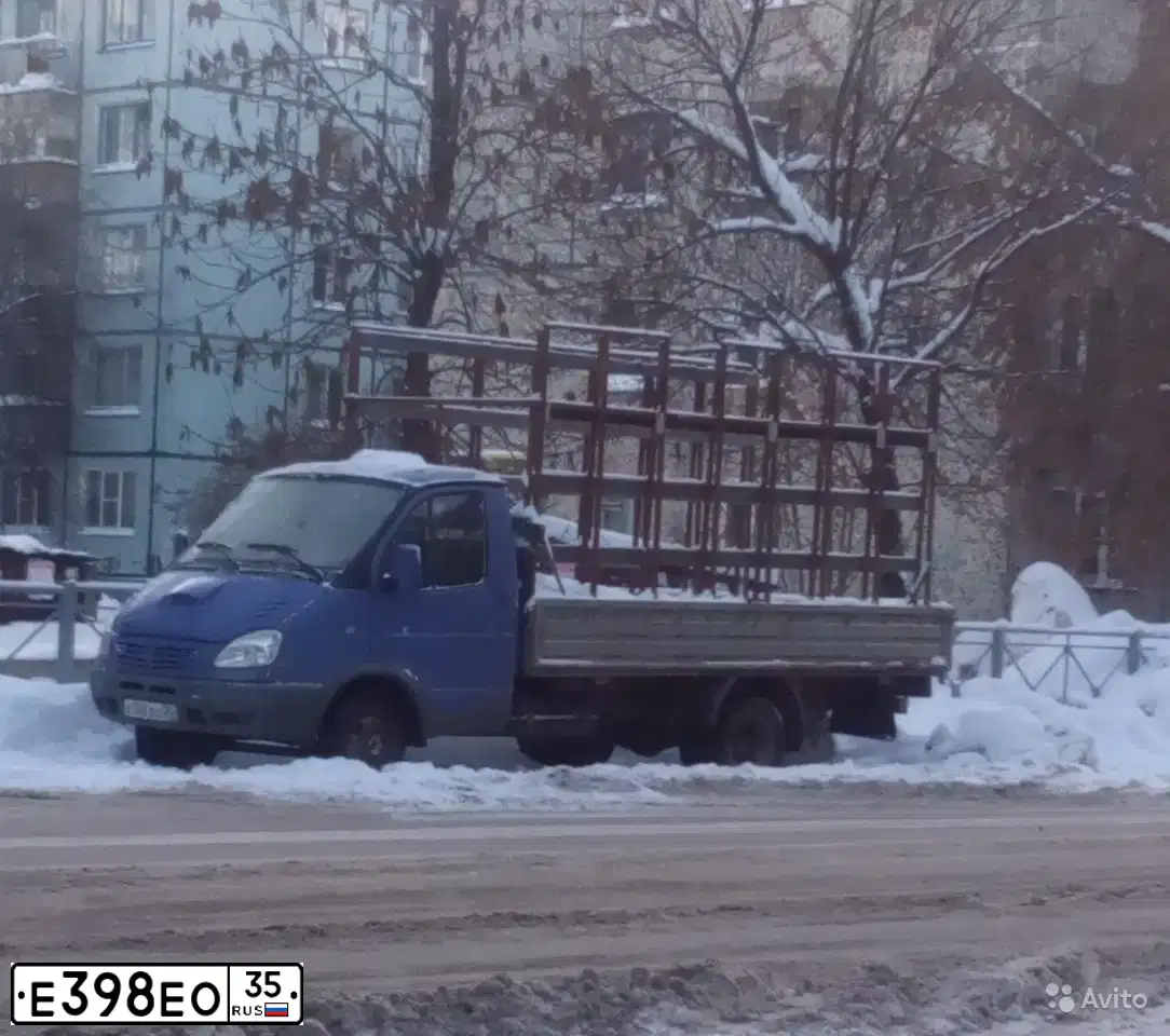Фото автомобиля GAZ 3302 EL, 2005 — госномер Е398ЕО35. Цвет: ФИОЛЕТОВЫЙ