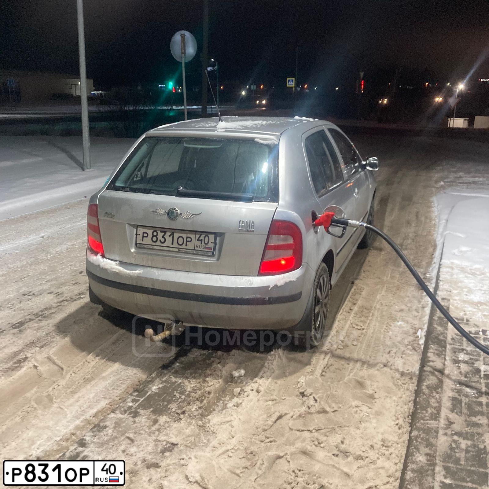 Фото автомобиля SKODA FABIA, 2005 — госномер Р831ОР40. Цвет: Серебристый