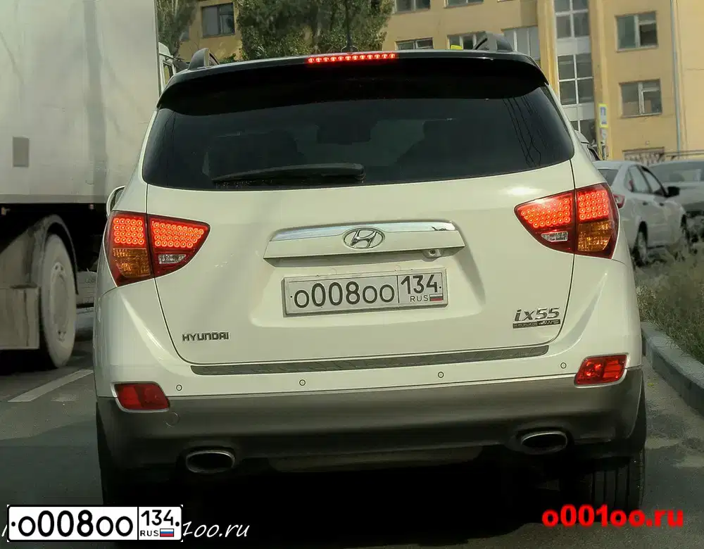 Фото автомобиля HYUNDAI IX55, 2011 — госномер О008ОО134. Цвет: БЕЛЫЙ