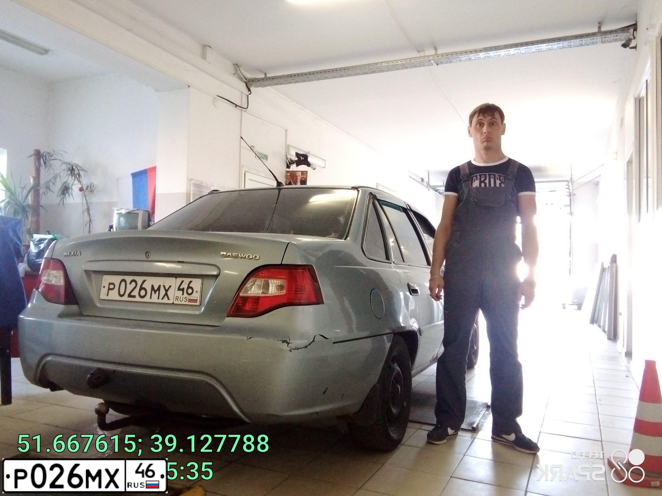 Фото автомобиля DAEWOO O NEXIA, 2012 — госномер Х104МР136. Цвет: СЕРО-ПЕРЛАМУТРОВЫЙ
