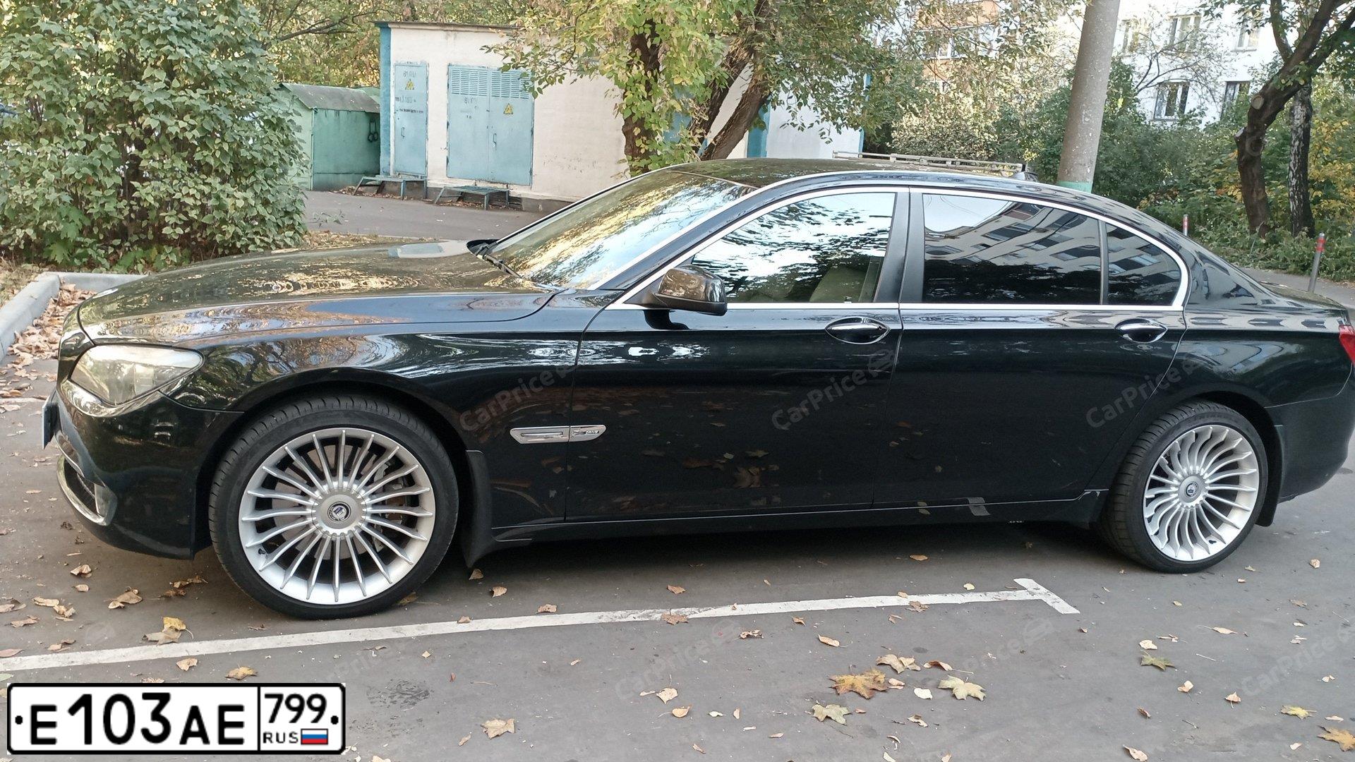 Фото автомобиля BMW SERIE 7, 2010 — госномер В007УМ777. Цвет: ЧЕРНЫЙ