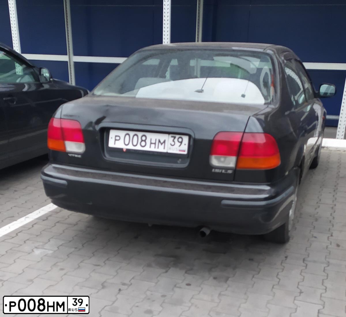 Фото автомобиля HONDA CIVIC, 1996 — госномер С341УН39. Цвет: ЧЕРНЫЙ