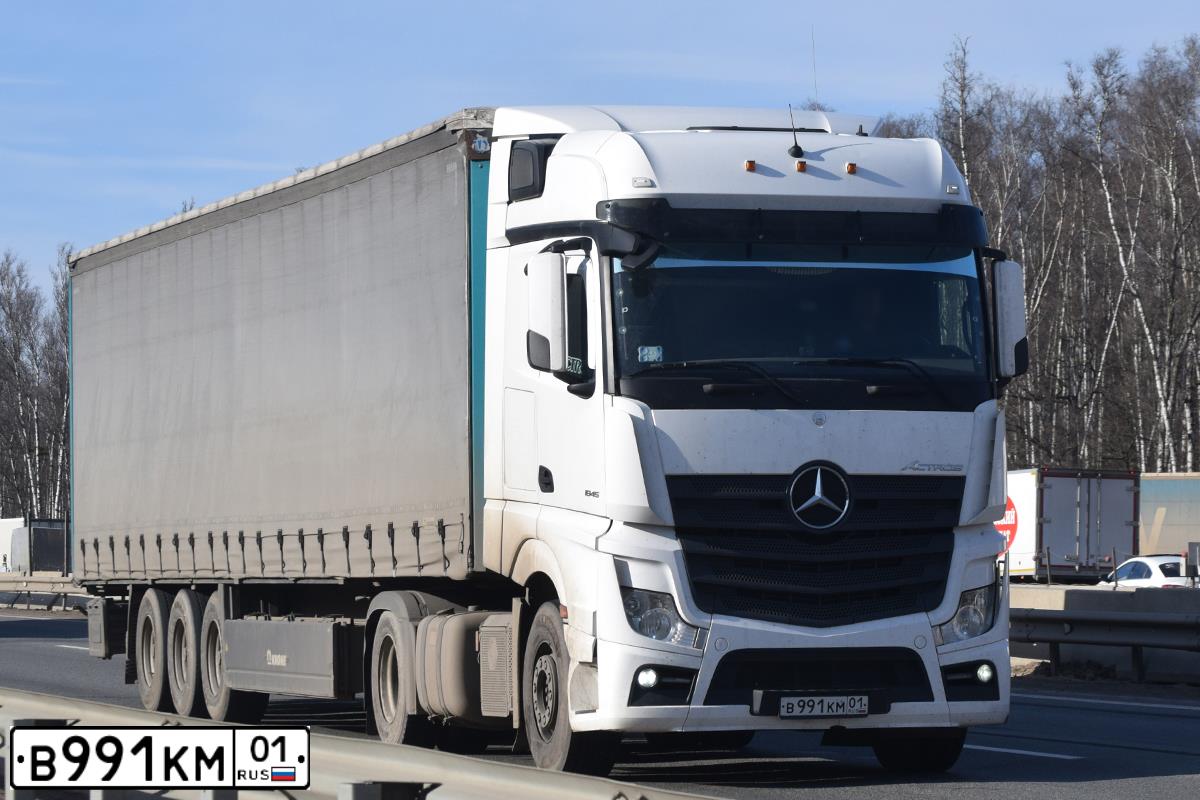 Фото автомобиля MERCEDES ACTROS, 2018 — госномер М203АН126. Цвет: Белый