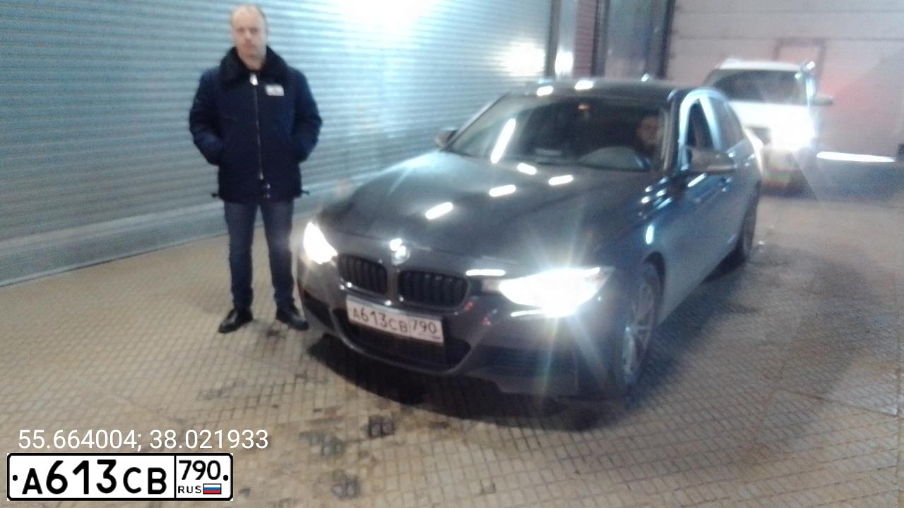 Фото автомобиля BMW SERIE 3, 2015 — госномер Е797ВА790. Цвет: ЧЕРНЫЙ