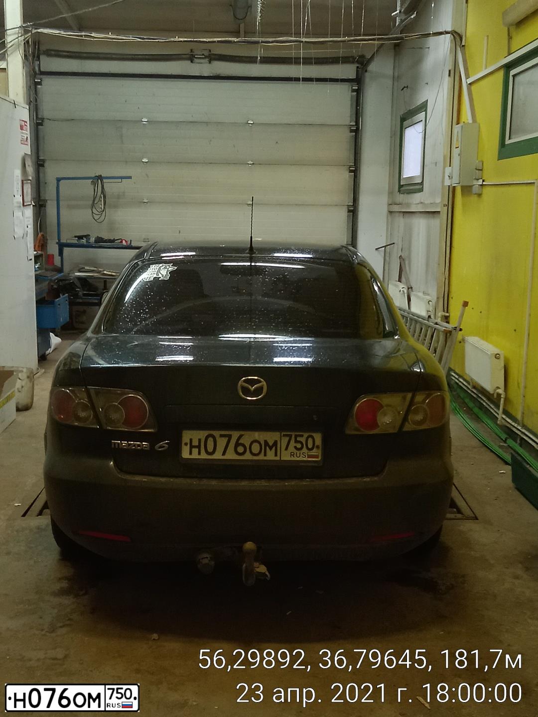 Фото автомобиля MAZDA 6, 2006 — госномер А128РТ797. Цвет: Темно-зеленый