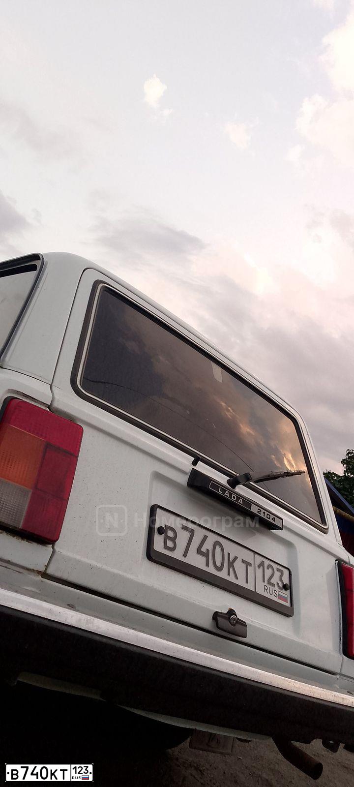 Фото автомобиля LADA 2104, 2012 — госномер В740КТ123. Цвет: Белый