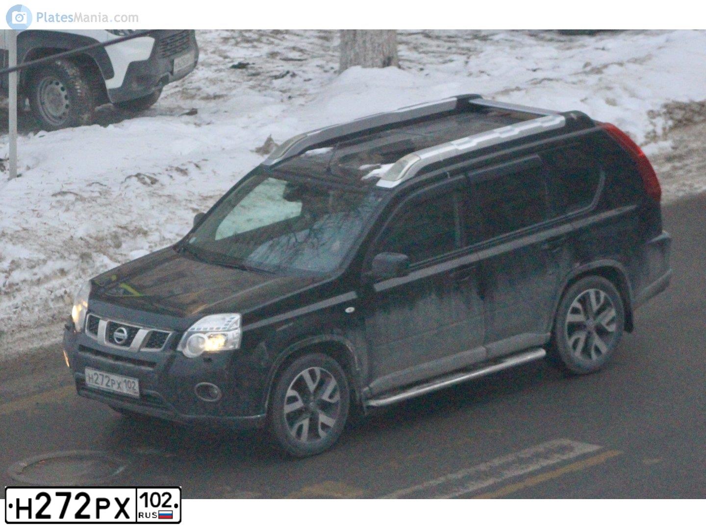 Фото автомобиля NISSAN X-TRAIL, 2013 — госномер Н272РХ102. Цвет: ЧЕРНЫЙ