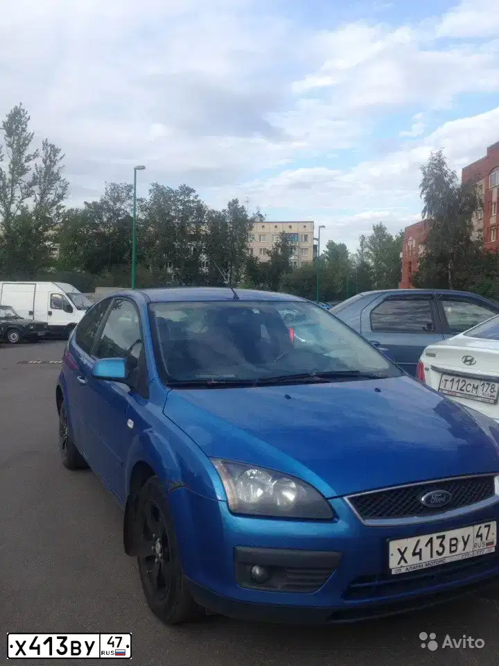 Фото автомобиля FORD FOCUS, 2007 — госномер В714ТР198. Цвет: ГОЛУБОЙ