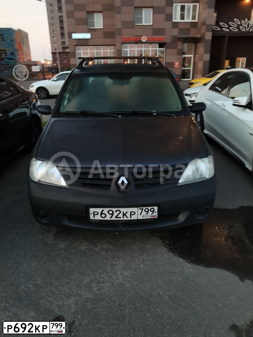 Фото автомобиля RENAULT LOGAN, 2008 — госномер В928ТС69. Цвет: ТЕМНО-СЕРЫЙ