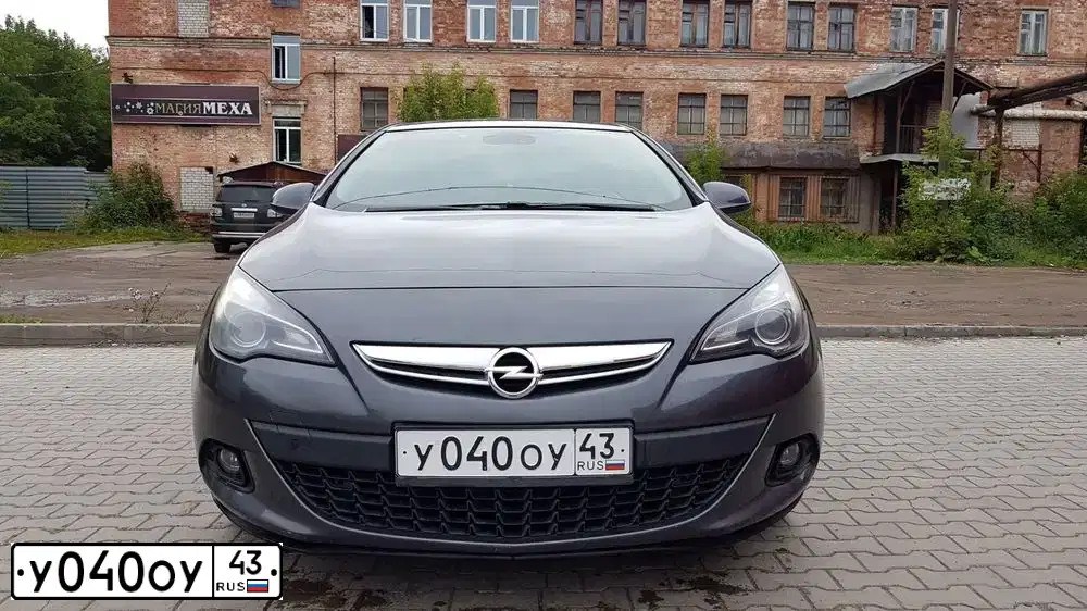 Фото автомобиля OPEL ASTRA, 2012 — госномер У040ОУ43. Цвет: ТЕМНО-СЕРЫЙ