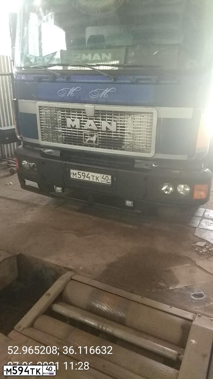 Фото автомобиля MAN 12.000-SERIE, 1996 — госномер В253ВН57. Цвет: СИНИЙ