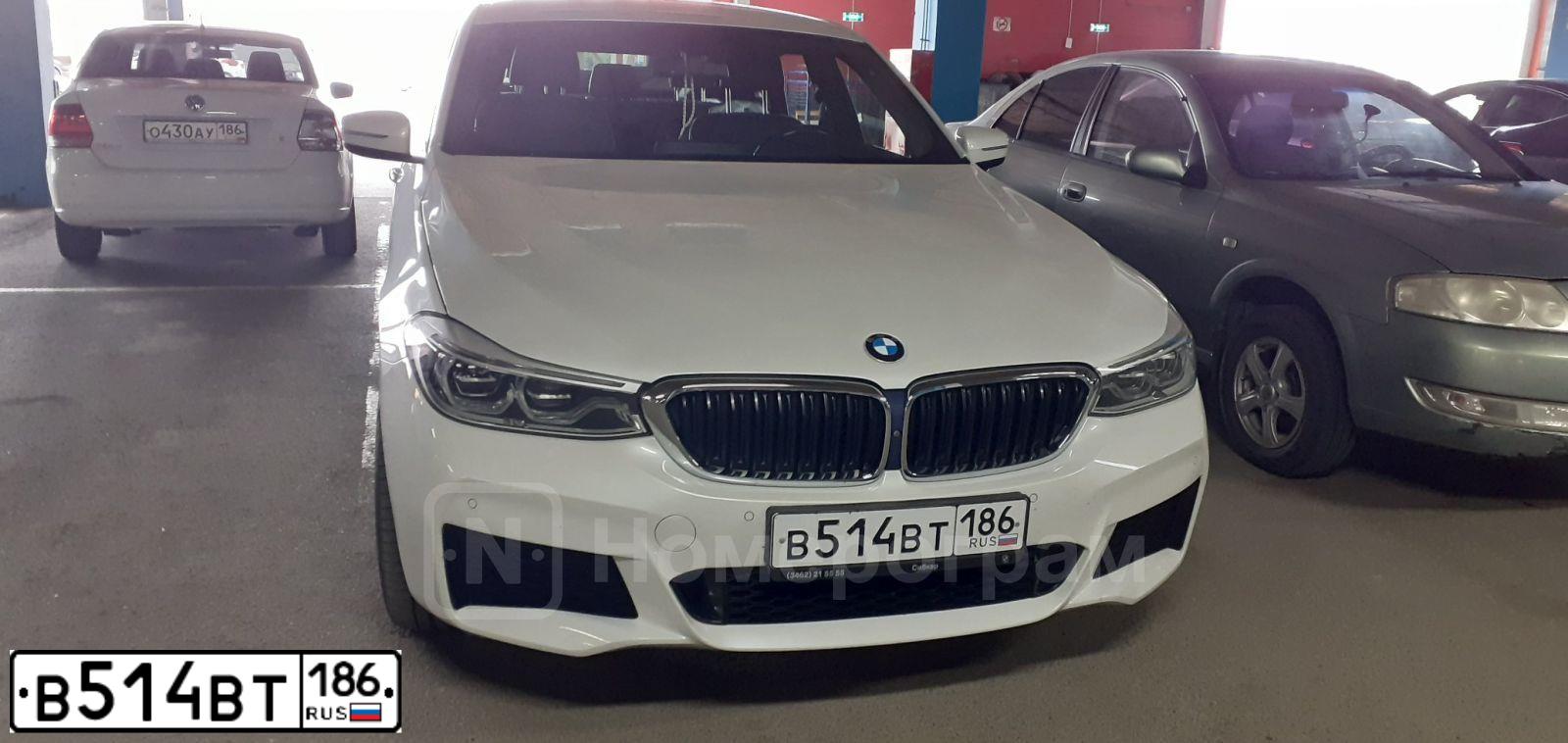Фото автомобиля BMW SERIE 6 GT, 2018 — госномер В514ВТ186. Цвет: Белый