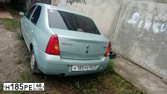 Фото автомобиля RENAULT LOGAN, 2007 — госномер Н185РЕ68. Цвет: СВЕТЛО-ЗЕЛЕНЫЙ