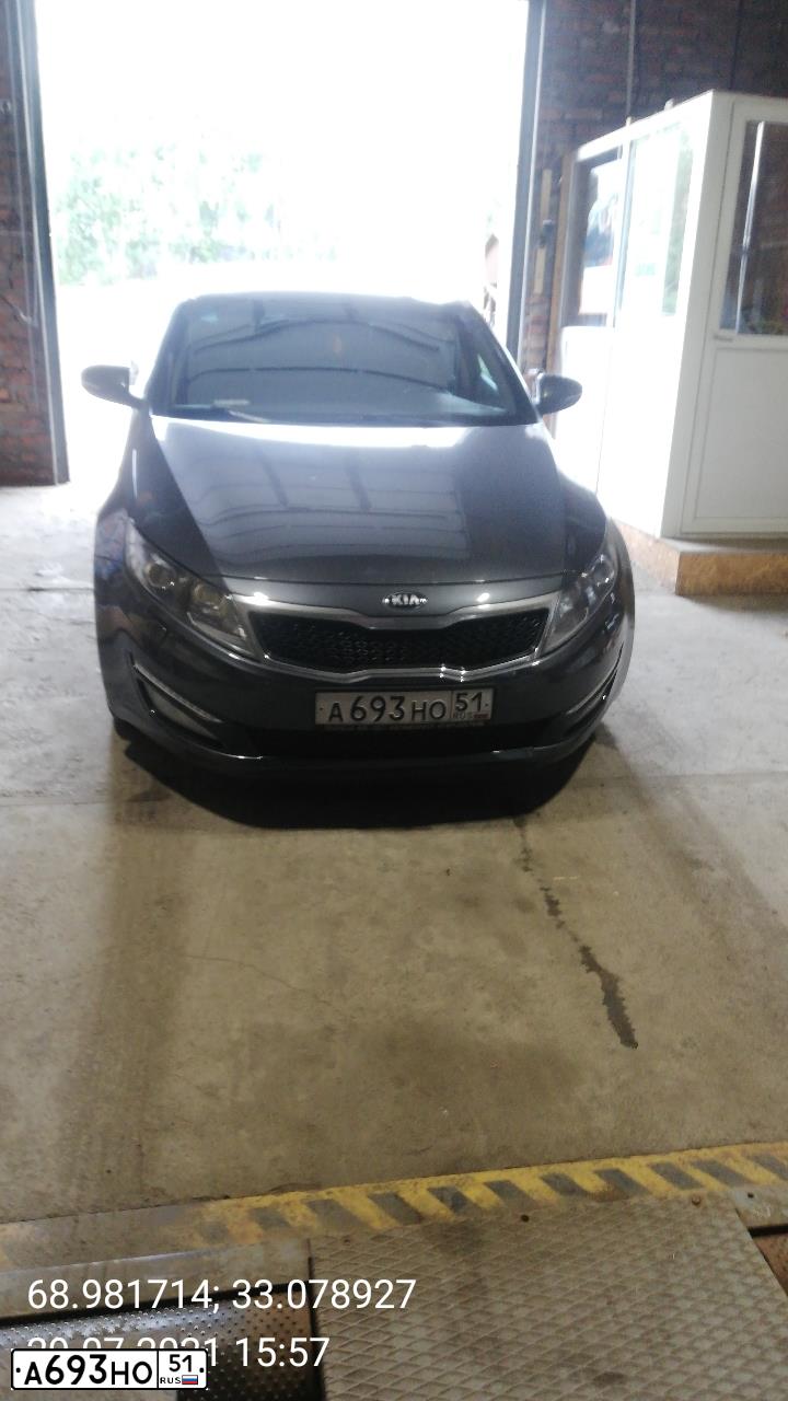 Фото автомобиля KIA MAGENTIS  OPTIMA, 2013 — госномер А167ТР147. Цвет: СЕРЫЙ
