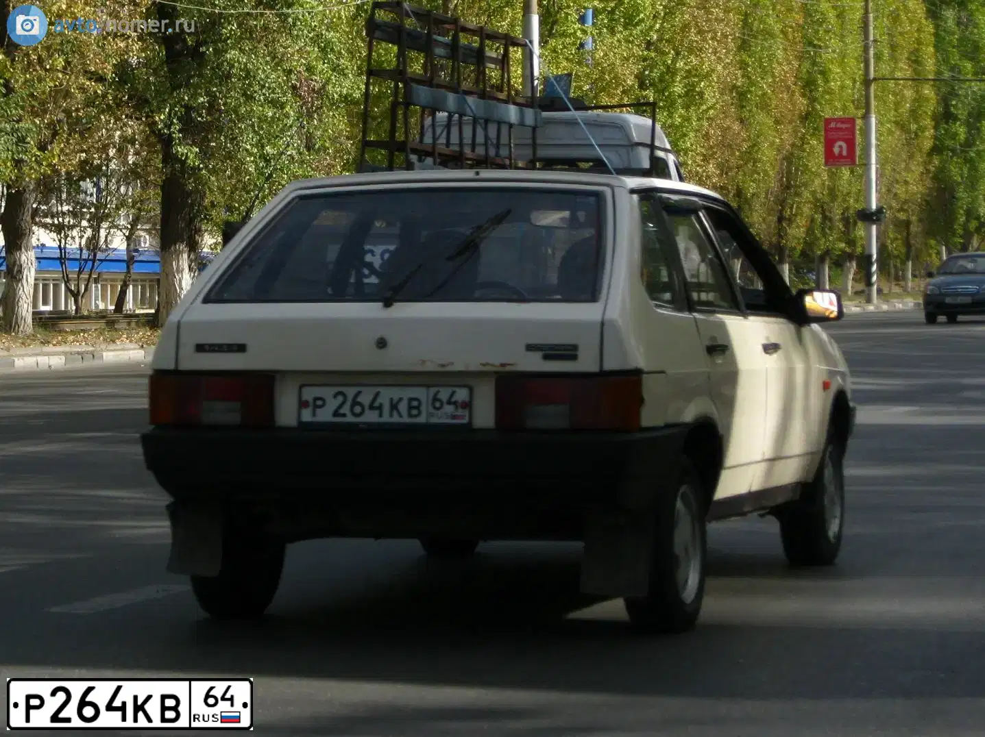 Фото автомобиля VAZ 2109 SAMARA, 1993 — госномер Р259КВ64. Цвет: БЕЛО БЕЖЕВЫЙ