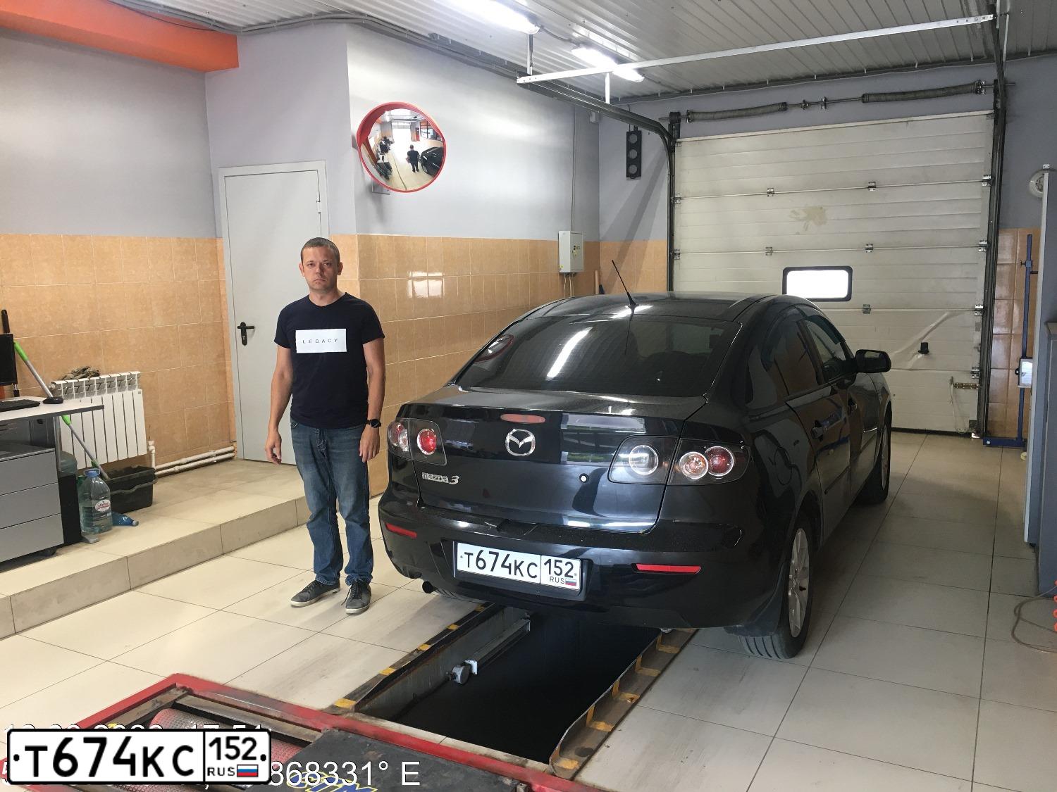 Фото автомобиля MAZDA 3, 2007 — госномер Т674КС152. Цвет: ЧЕРНЫЙ