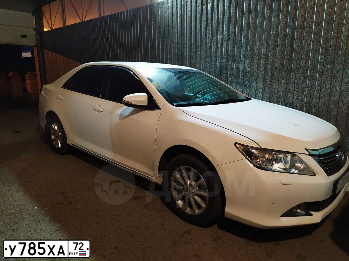 Фото автомобиля TOYOTA CAMRY, 2014 — госномер О505НО123. Цвет: Белый